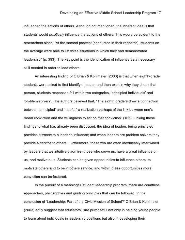 an essay on leadership